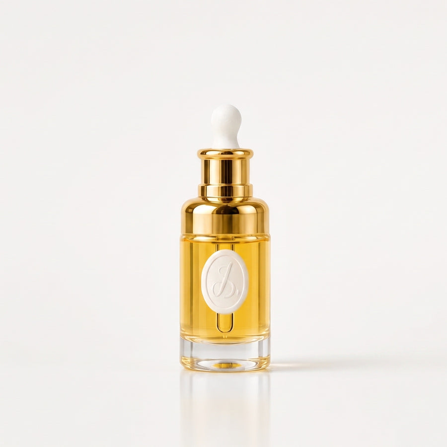 Lumina Oil bottle on a seamless off-white background